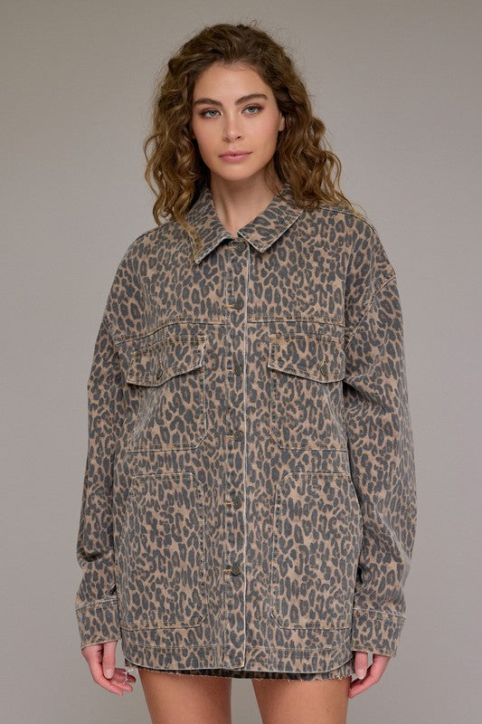 Emma Oversized Cheetah Shacket