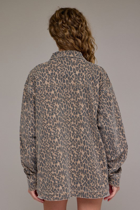 Emma Oversized Cheetah Shacket