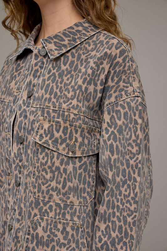 Emma Oversized Cheetah Shacket
