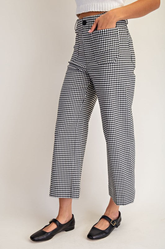 Refined Check Pants