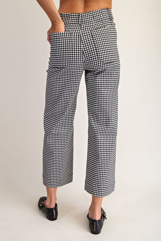 Refined Check Pants