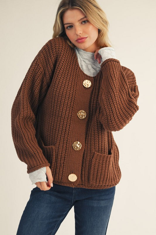 Found My Place Brown Cardigan