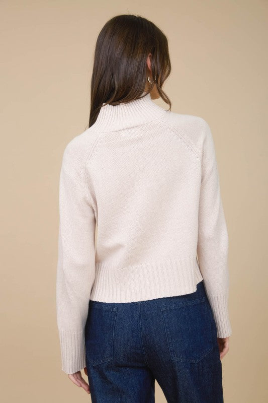 Warm Whispers Khaki Sweater