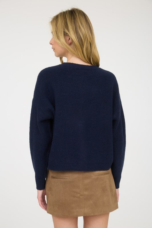 Running for the Win Navy Cardigan