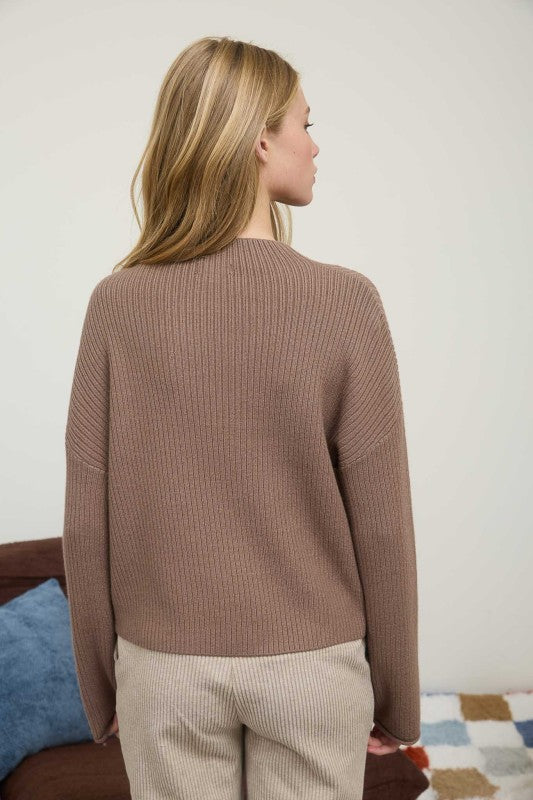 Owning The Room Mocha Sweater