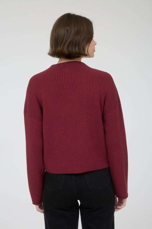 Owning The Room Burgundy Sweater