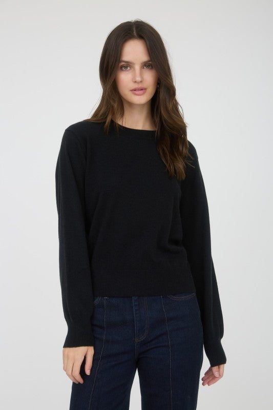 Bare Structure Black Sweater