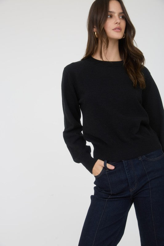 Bare Structure Black Sweater