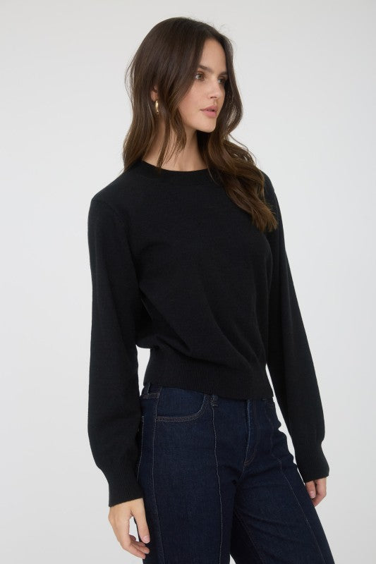 Bare Structure Black Sweater