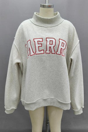 Merry Moment Grey Sweatshirt