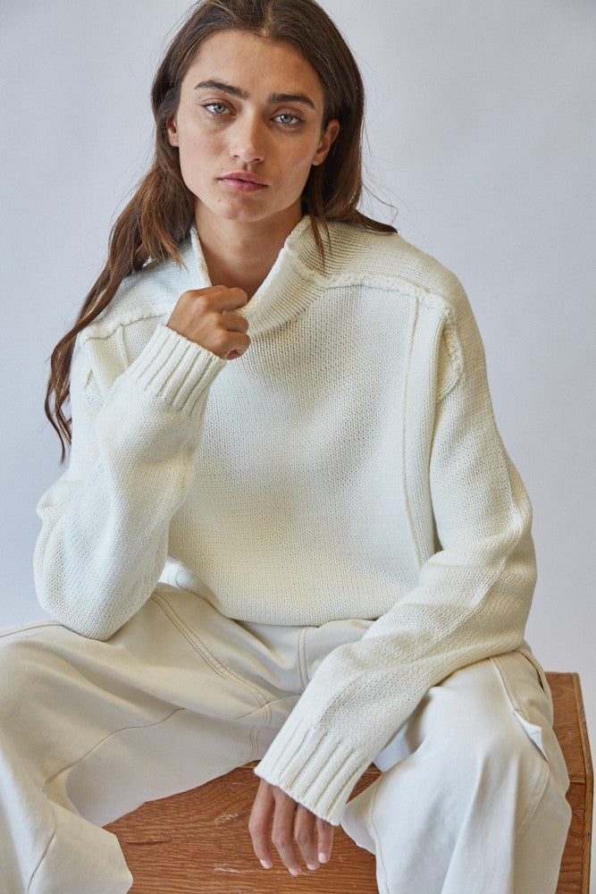 All The While Cream Sweater