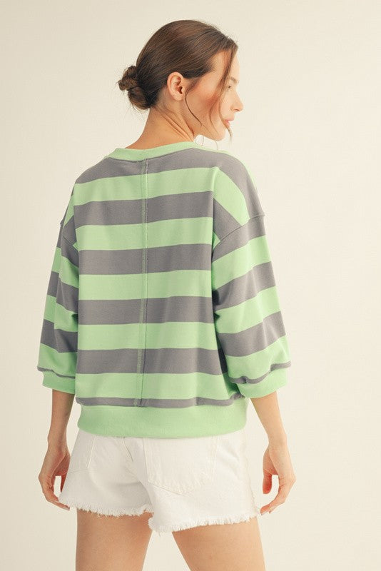 Stay in Line Mint Top