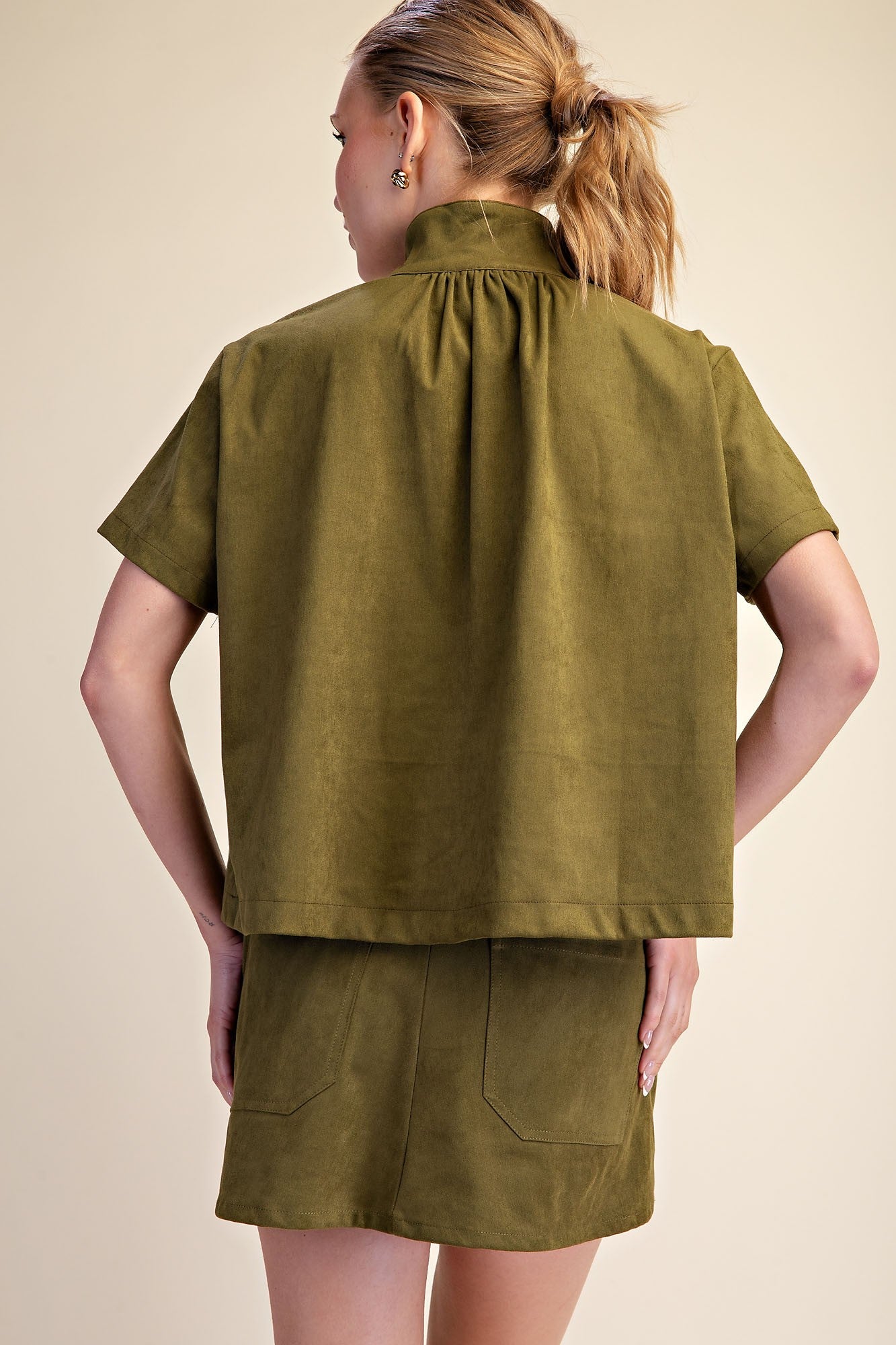 Suede Standard Olive Top