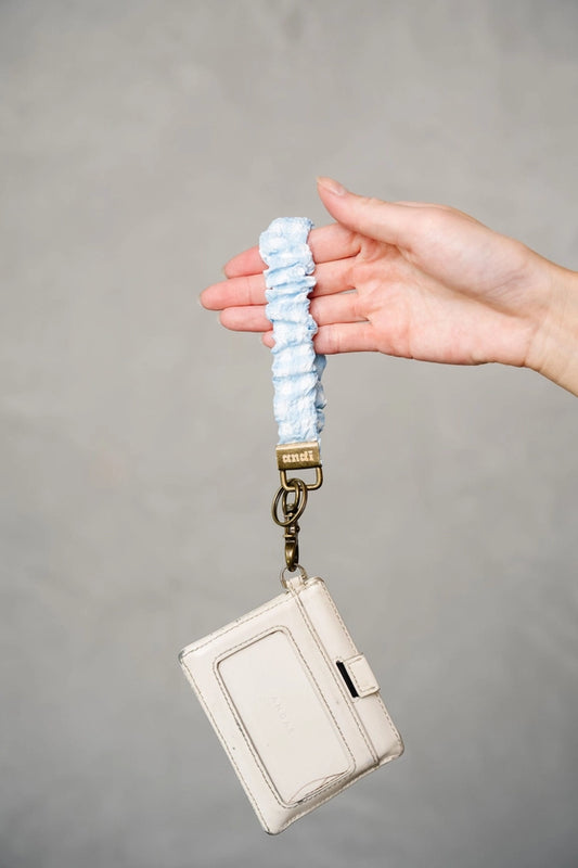 Sky Blue Gingham Keychain