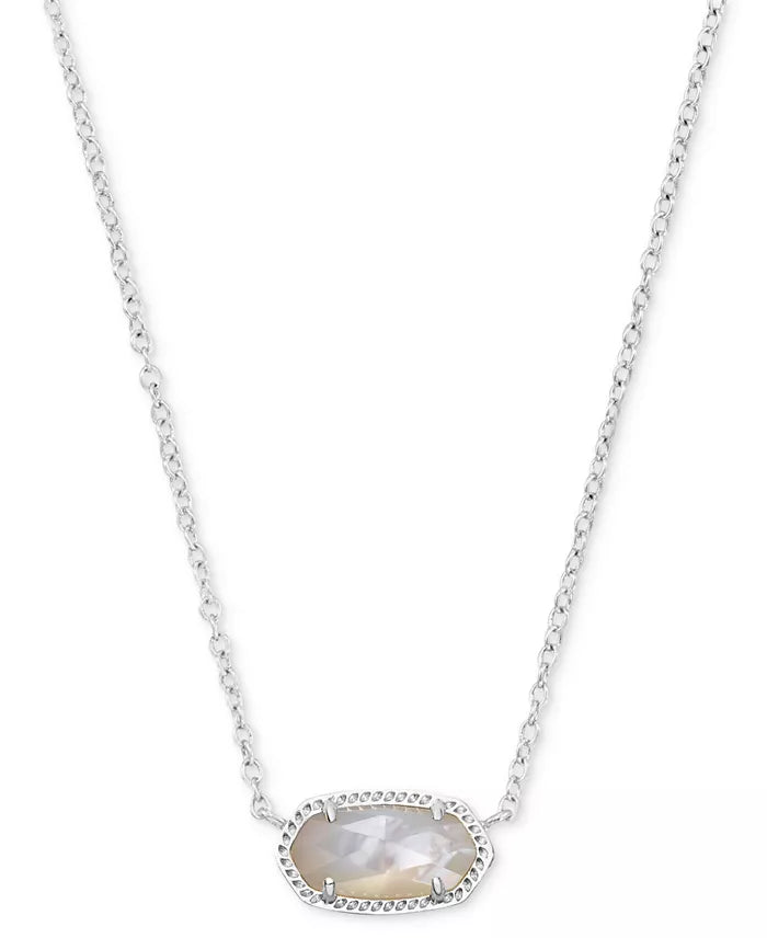 Elisa Gift Set of 2 Necklace in Silver Ivory Mother Of Pearl