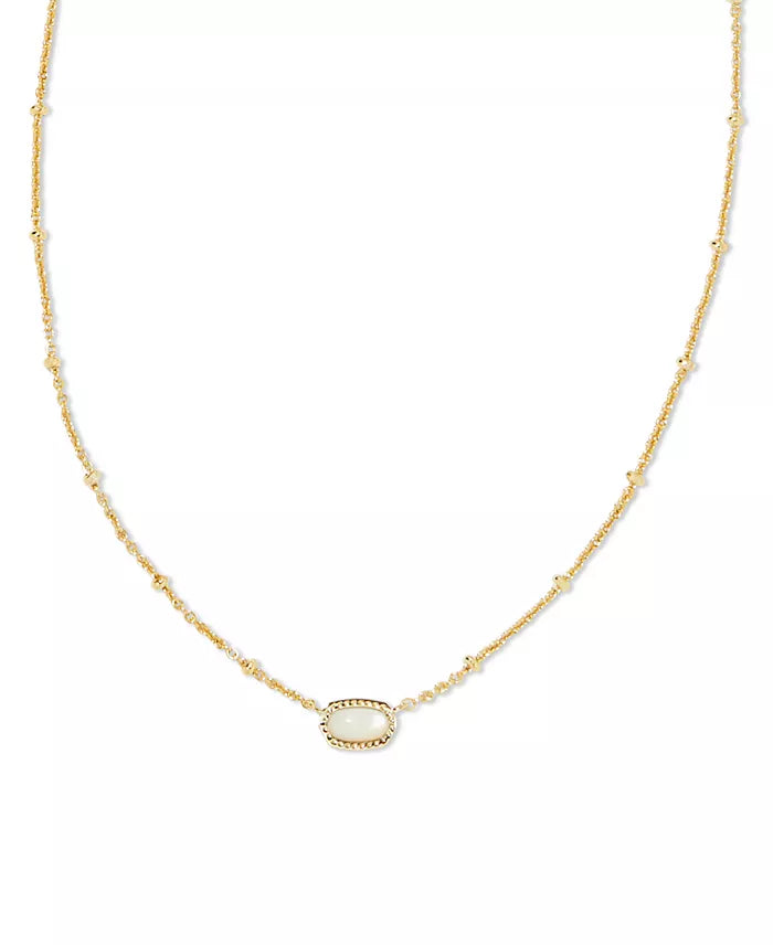 Elisa Gift Set of 2 Necklace in Gold Ivory Mother Of Pearl