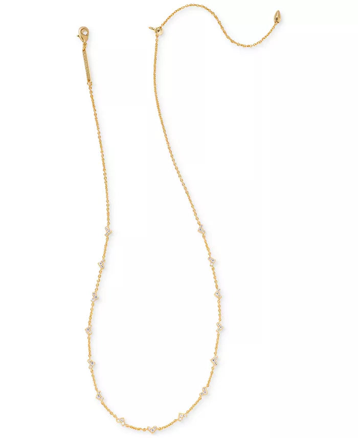 Ari Haven Heart Necklace Gift Set in Gold White Crystal