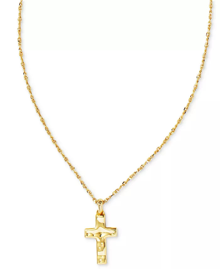 Amelia Cross Necklace Gift Set in Gold White Crystal