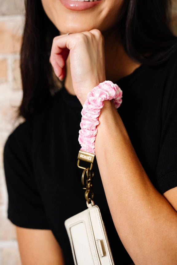 Pink Gingham Keychain