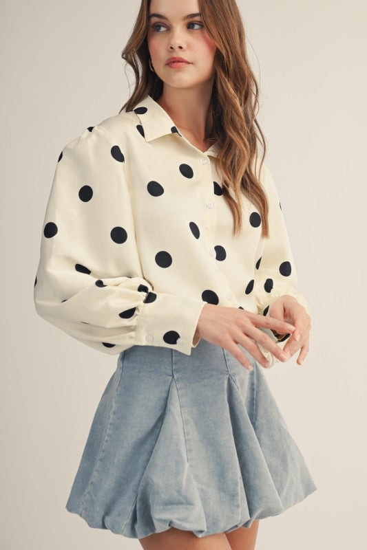 Luxe Polka Dot Top