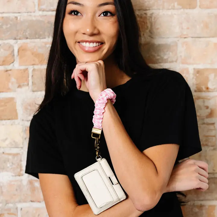Pink Gingham Keychain