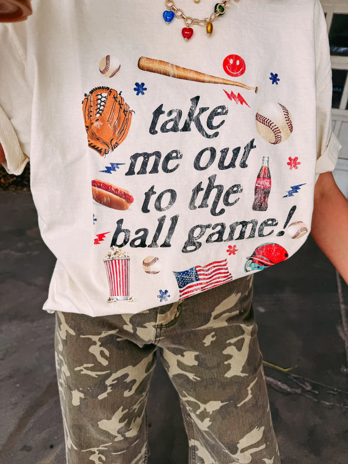 Out To The Ball Game Graphic Tee