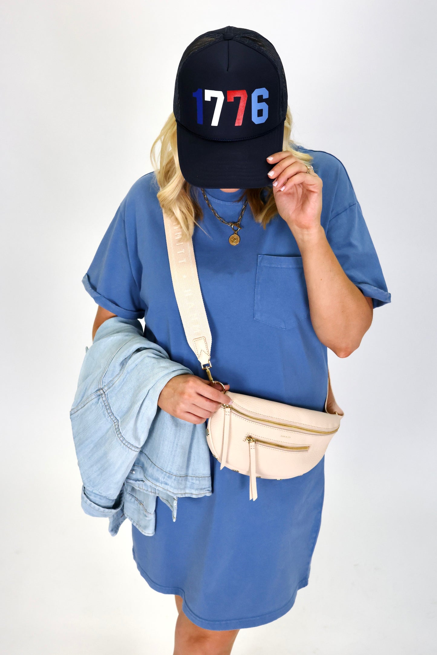Vintage 1776 Navy Foam Trucker Hat