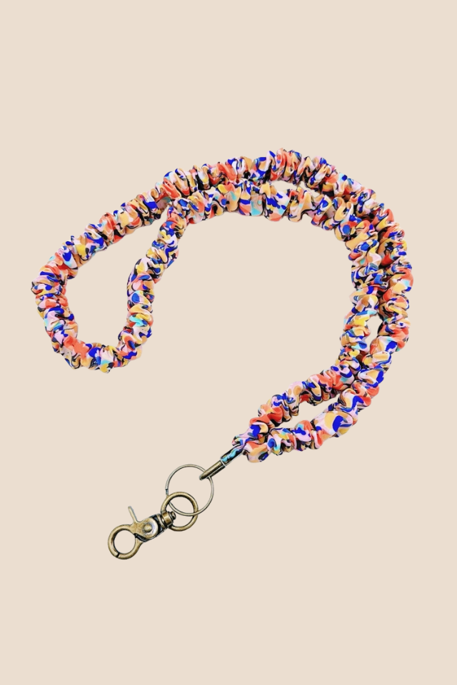 Vibrant Floral Lanyard