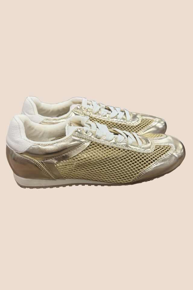 The Lowman Gold Sneaker