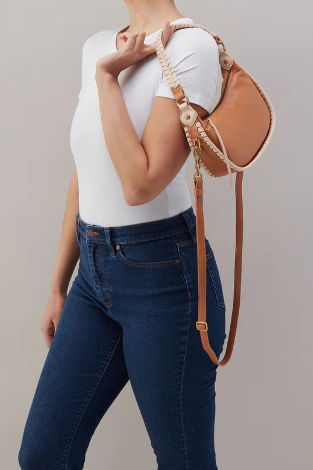 Mia Crescent Small Warm Cashew Handbag