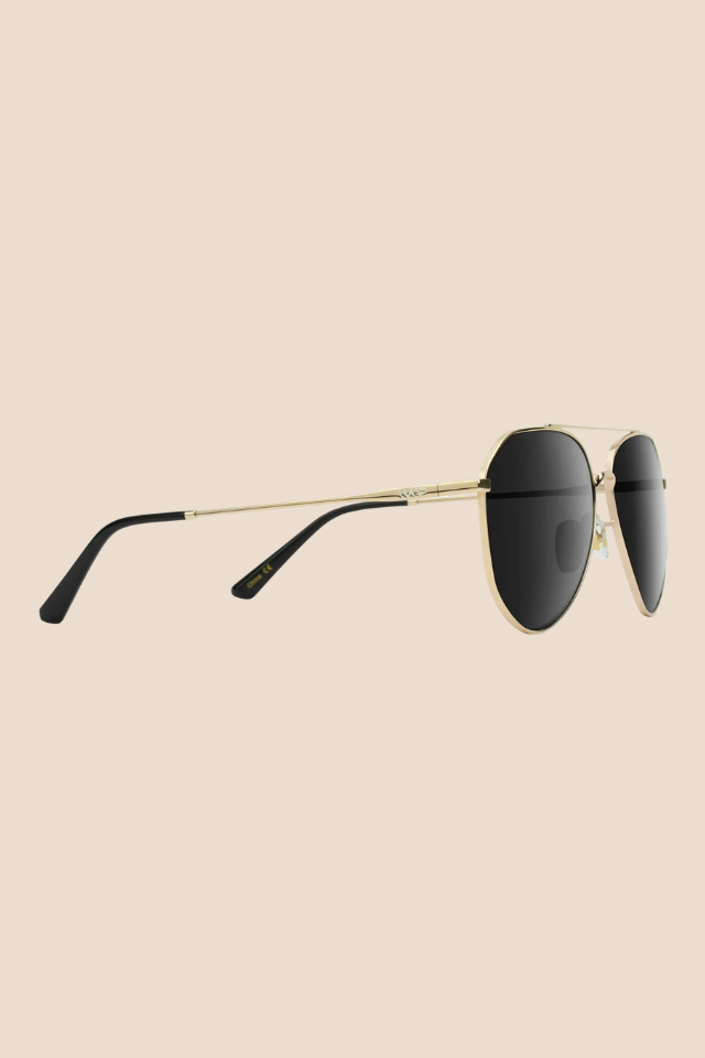 Ramsey Gold Frame / Black Lens Polarized Sunglasses