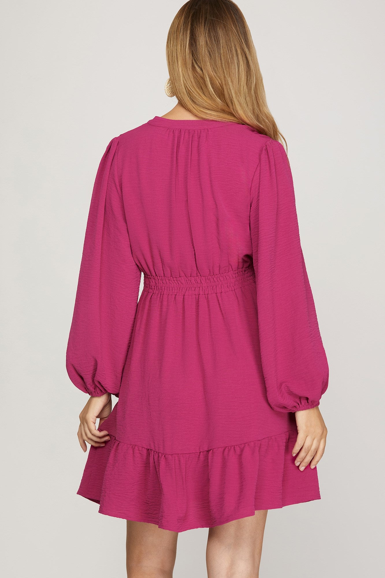 Coming Around Berry Dress