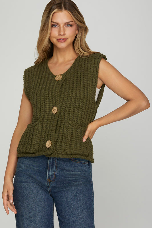 Meant Every Word Olive Sweater Top