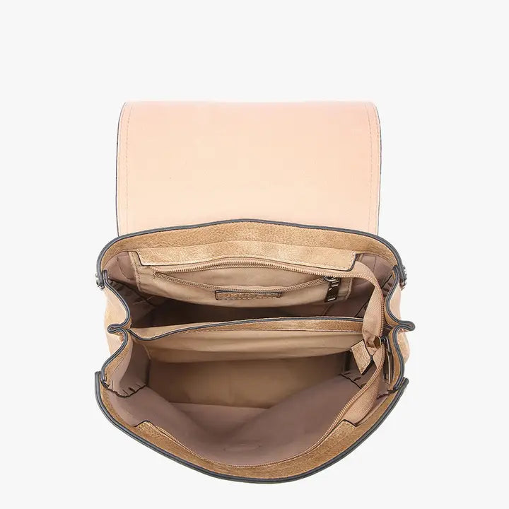 Bex Tan Distressed Backpack