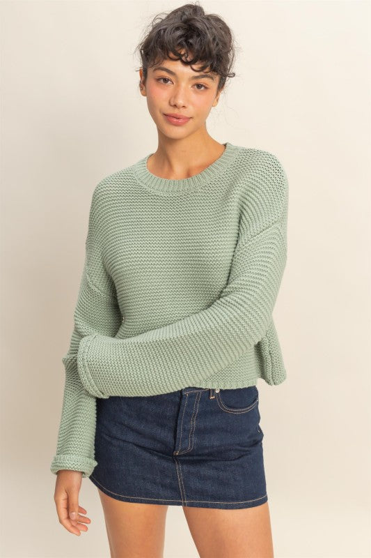 Good Mood Sage Green Sweater