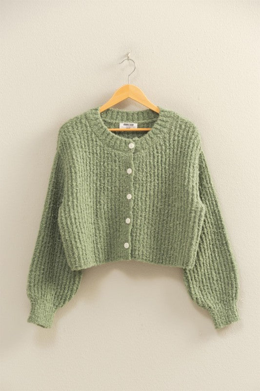 In Just a Minute Sage Green Cardigan