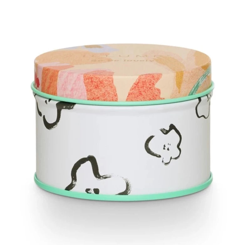 Blood Orange Dahlia Fleur Tin Candle