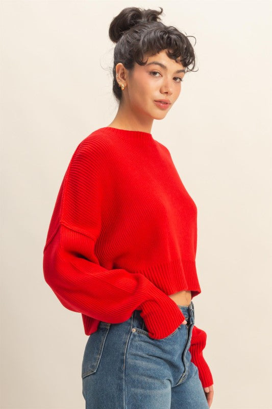 Keep Things Simple Red Sweater