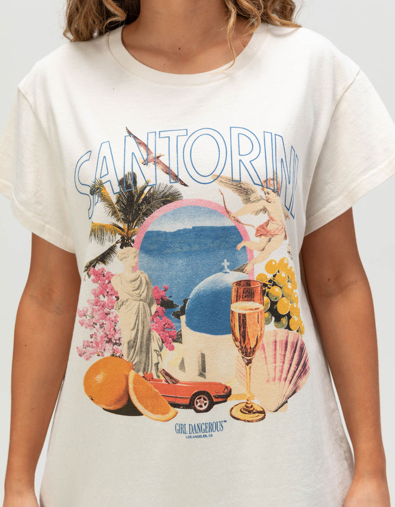 Santorini Collage Natural Tee