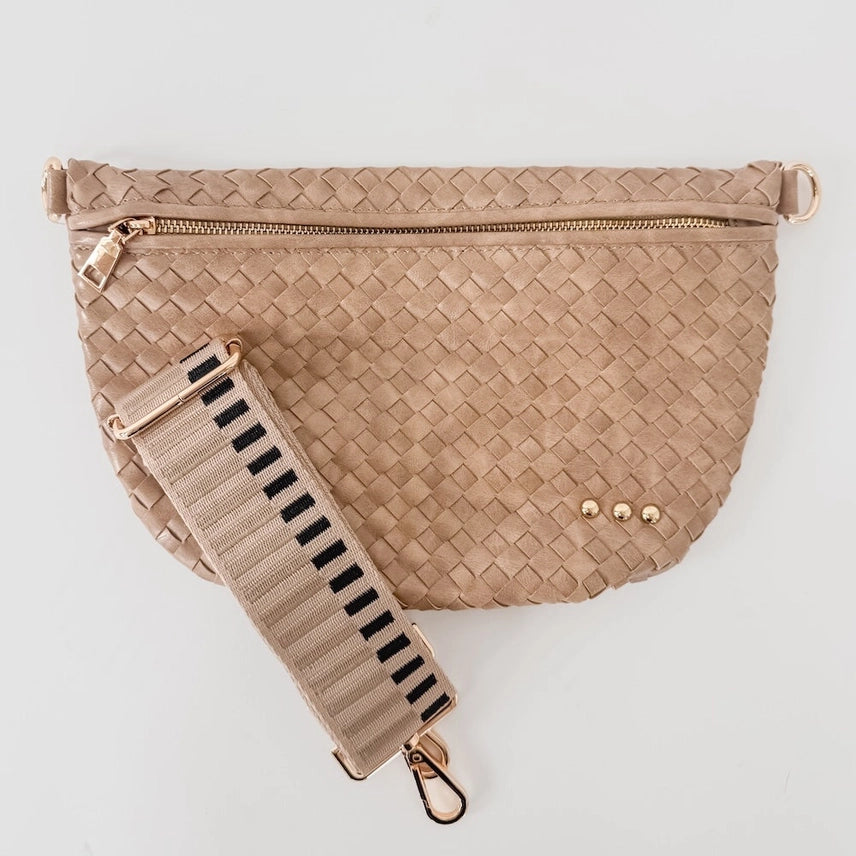 Westlyn Woven Taupe Belt Bag