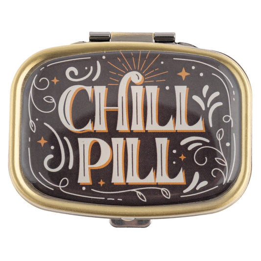 Chill Pill Black Small Metal Pill Case