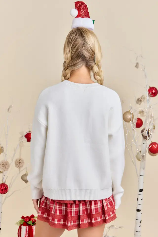 Falalala White Sweater