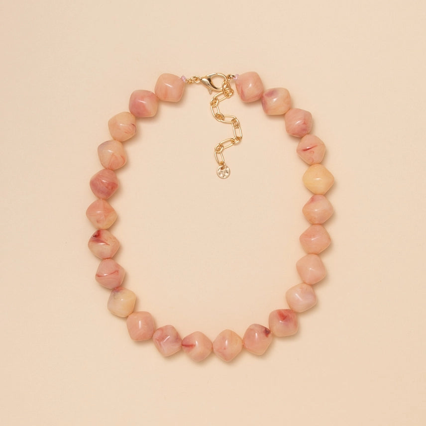 Rainbow Drip Peach Necklace