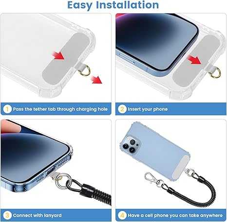 Clear Phone Lanyard Clips