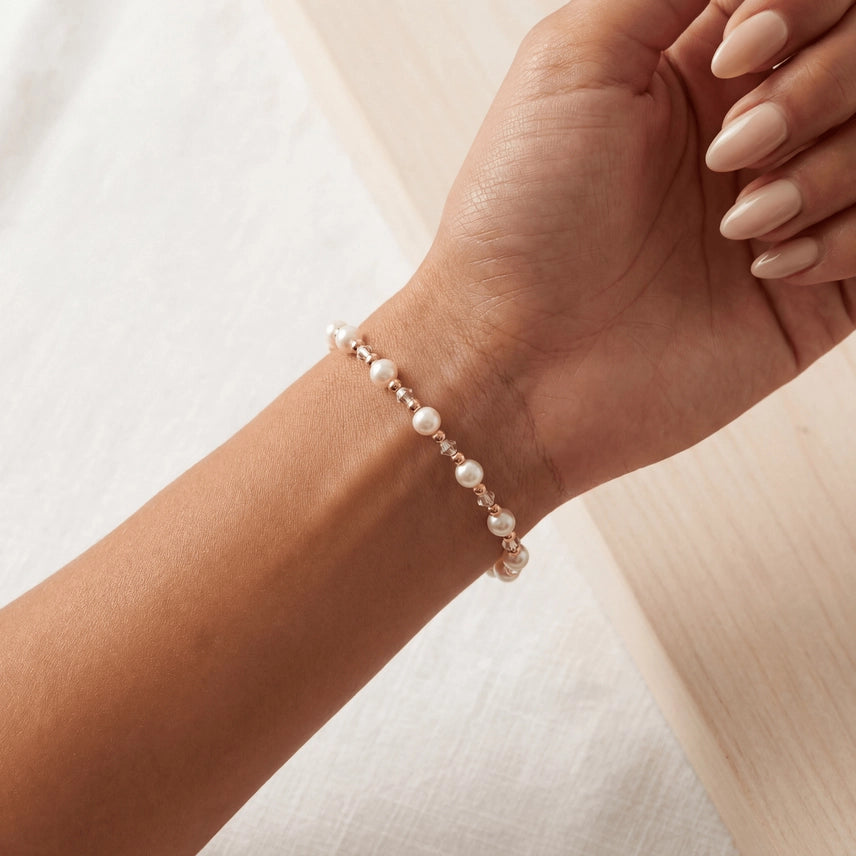 Kelsey 14K Gold Filled Pearl Beaded Bracelet