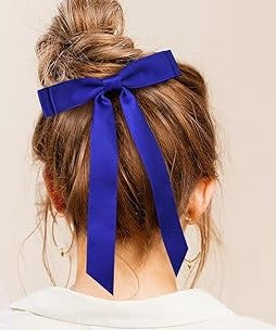 Bows and Kisses Royal Blue Hair Clip