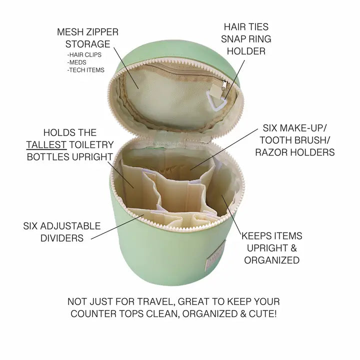 Barrel Organizer Checkered Lilac Toiletry Bag
