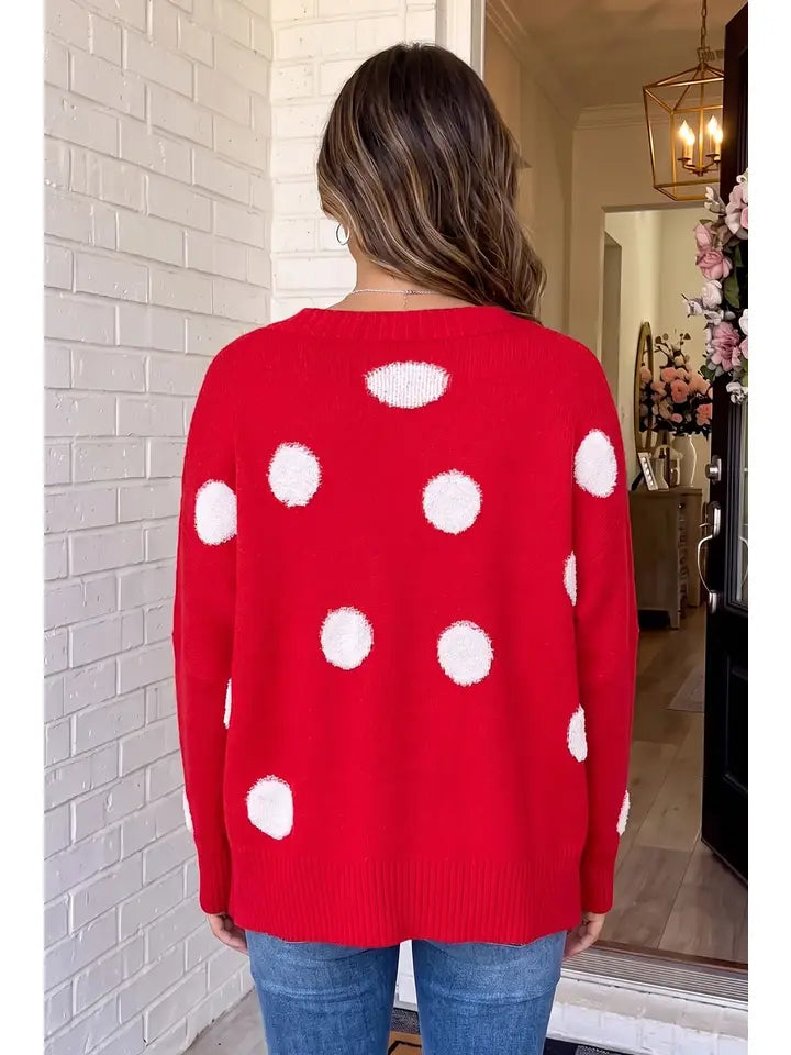 First Impression Red Cardigan