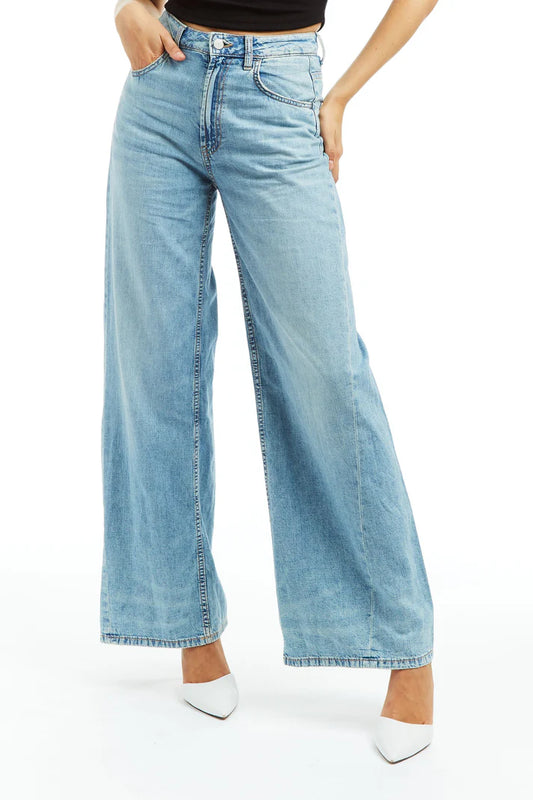 Bridget Wide Leg Curved Outseam Denim