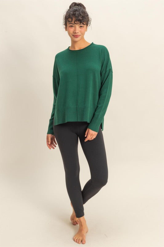 I Need to Know Green Sweater